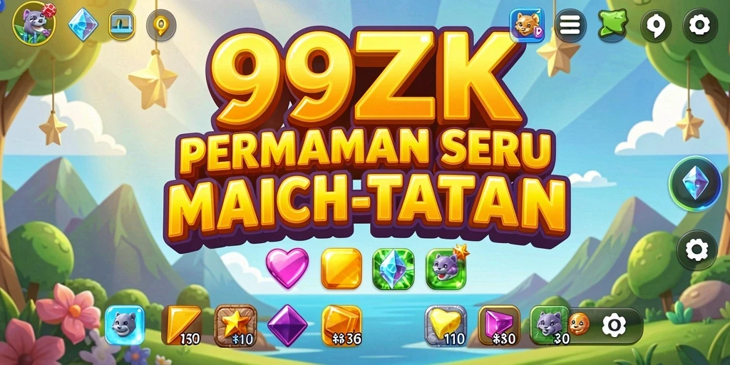 Screenshot gameplay 99ZK yang menunjukkan momen seru mencocokkan buah.