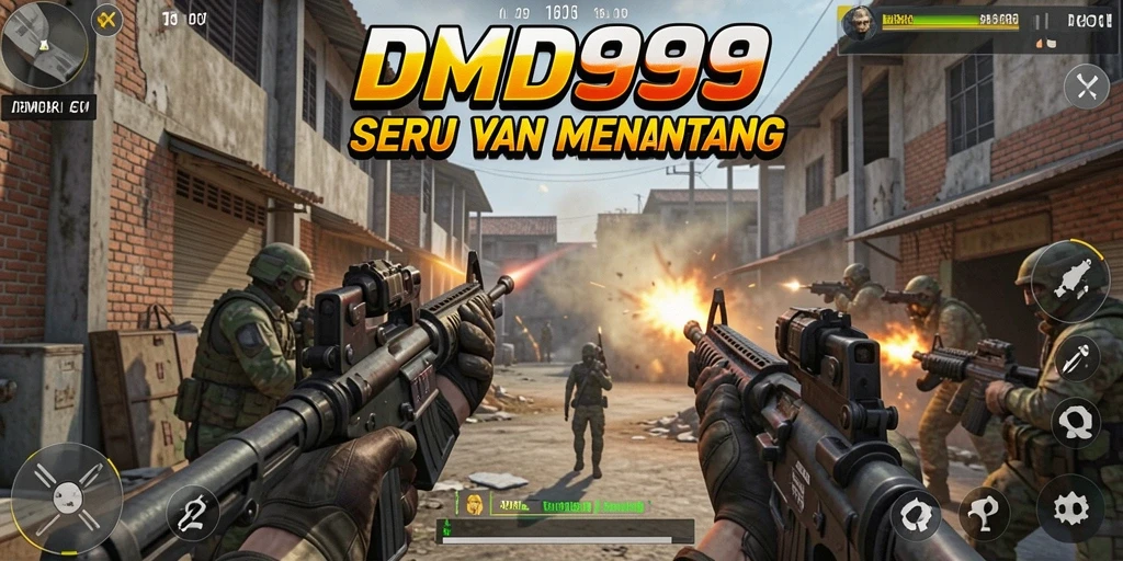 Screenshot dari gameplay seru DMD999 yang menampilkan aksi TPS.