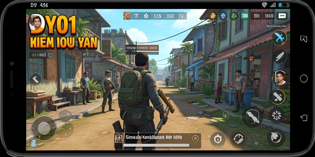 Screenshot gameplay DY01 yang menampilkan interaksi karakter dalam dunia simulasi.