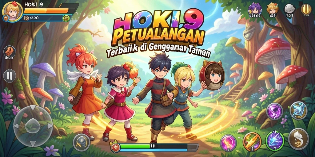 Tampilan gameplay HOKI9 yang penuh aksi dan warna.