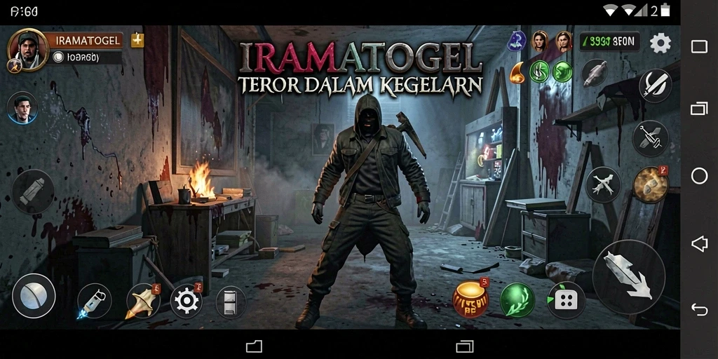 Tampilan gameplay <strong>IRAMATOGEL</strong> yang menakutkan dan penuh ketegangan.