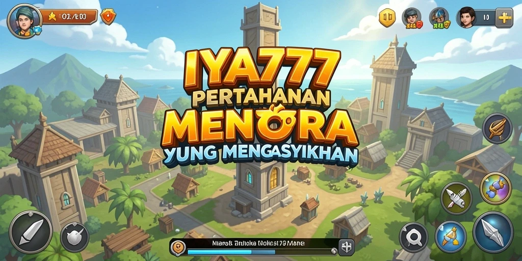 Screenshot gameplay Tower Defense IYA777 yang menunjukkan pertahanan yang strategis.