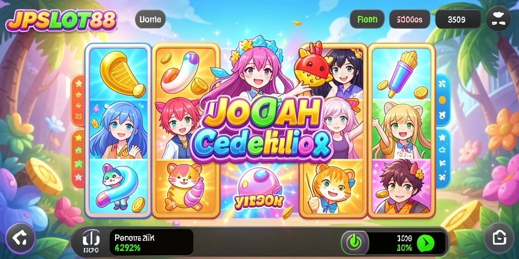 Tampilan gameplay seru dengan karakter Anime menarik.