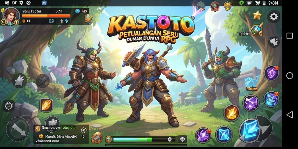 Tampilan gameplay RPG KASTOTO dengan grafis memukau dan aksi seru.