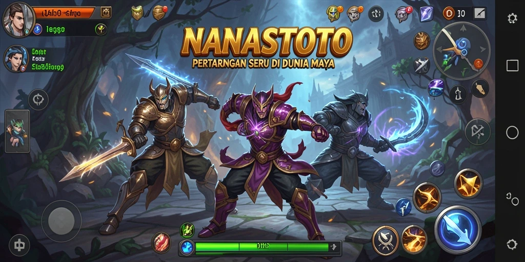 Screenshot menampilkan pertarungan seru di arena NANASTOTO.