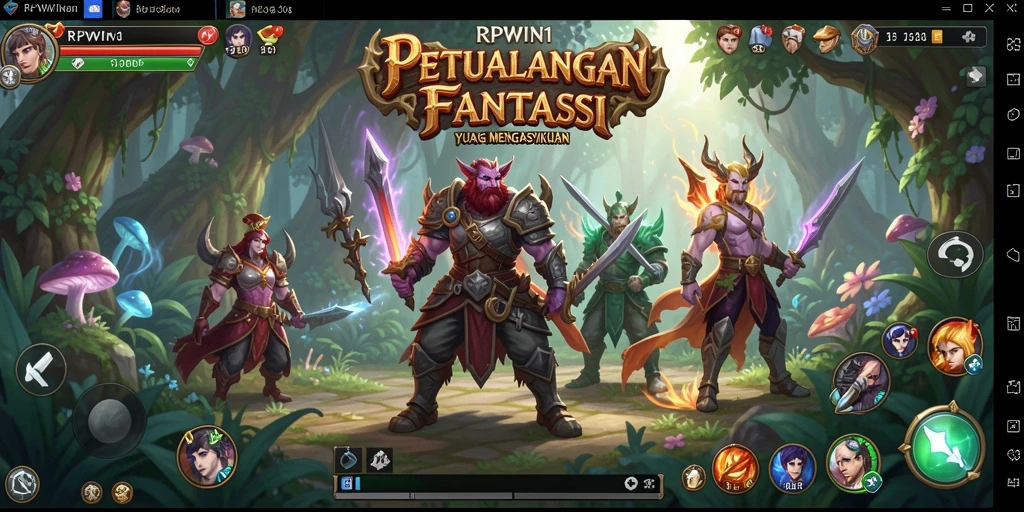 Gameplay RPWIN1 yang memukau dengan pertempuran seru.