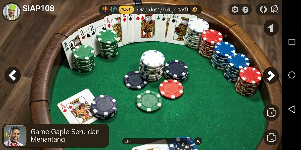 Tampilan gameplay seru Gaple di SIAP108.