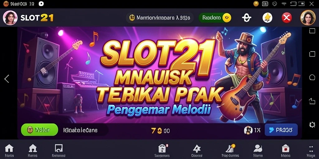 Tampilan gameplay SLOT21 yang seru dengan alunan musik yang menggetarkan.
