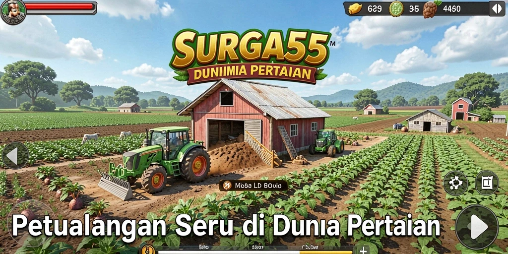 Gameplay SURGA55 yang menggugah selera bertani.