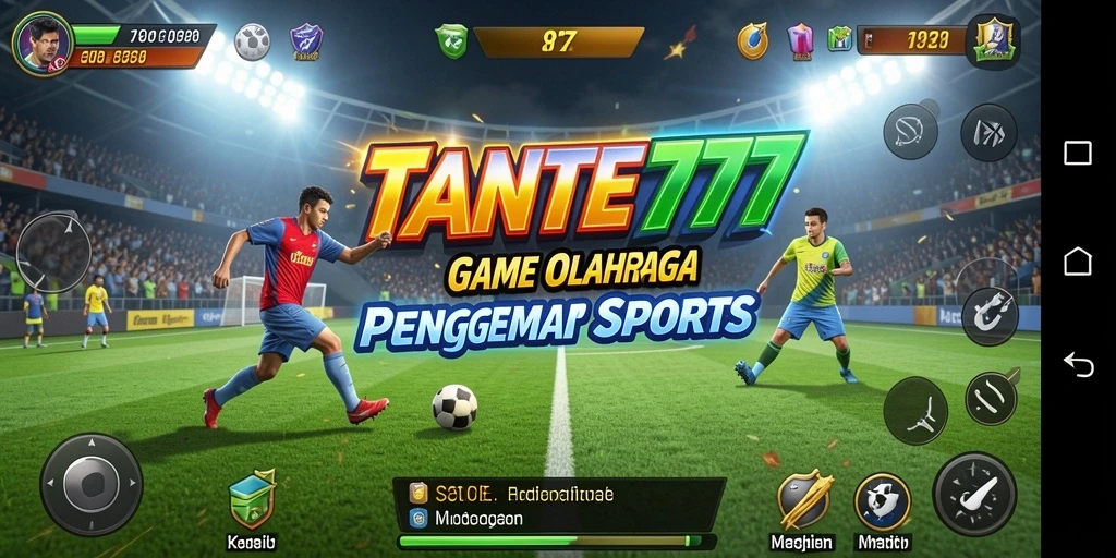 Tampilan gameplay olahraga seru dalam TANTE777.
